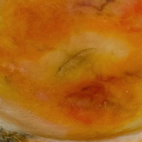 Vintage Orange Alabaster Ashtray / Cigar Rest Made in Italy 1970s ABF Tobacciana - Picture 9 of 9